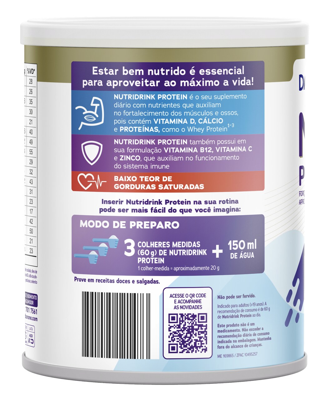 NUTRIDRINK PROTEIN SEM SABOR 700G